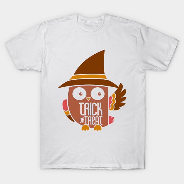 Trick or Treat Owl T-Shirt by koolteas